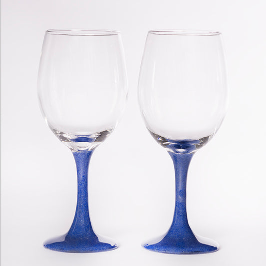 Lapis Lazuli Infused Wine Glasses
