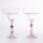 Lilac Lepidolite and Amethyst Daquiri Glasses