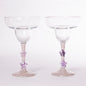 Lilac Lepidolite and Amethyst Daquiri Glasses