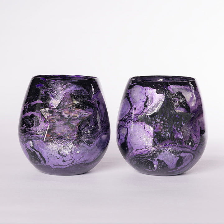 Charoite & Acrylic Wine Glasses