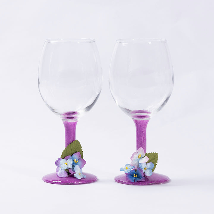 Purple Turquiose Wine Glasses