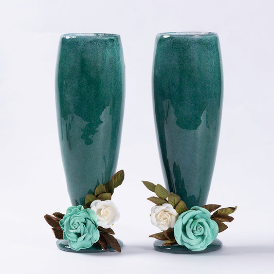 Green Copper Turquoise Beer Glasses
